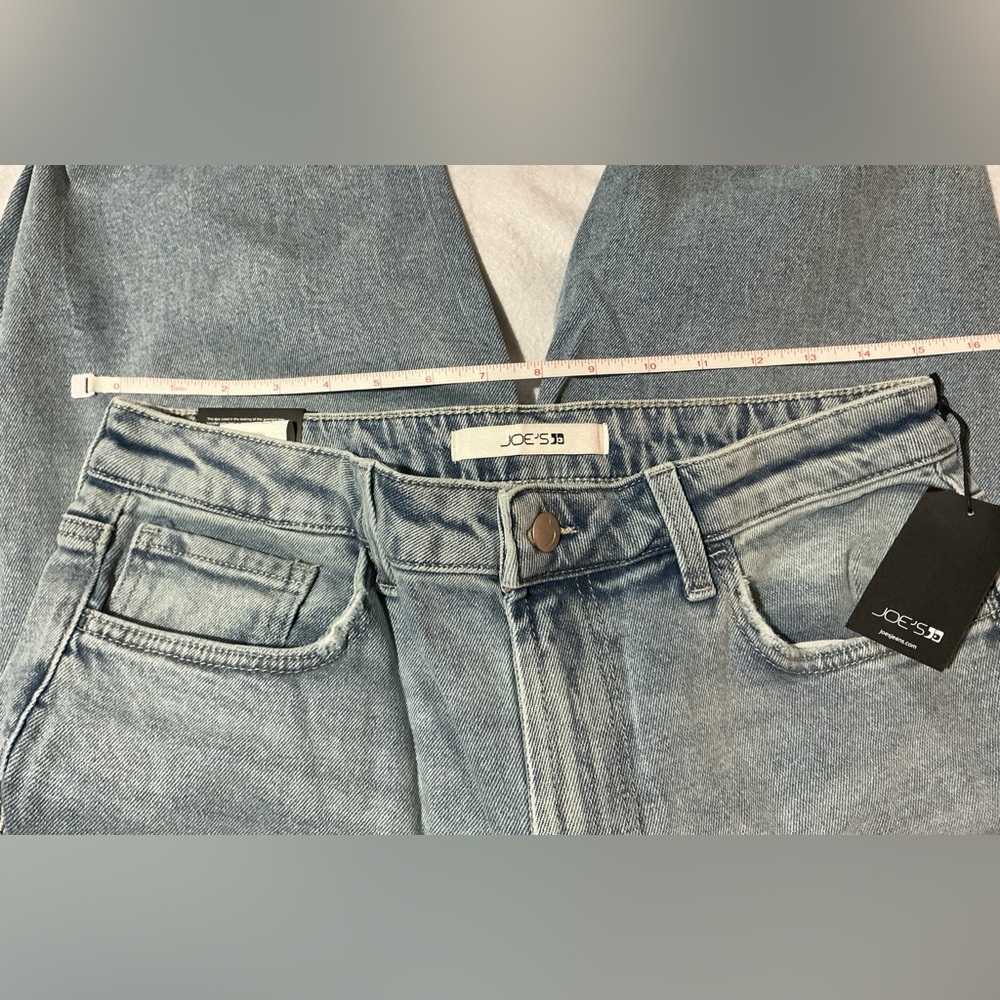 Joe's Jeans High Rise Faded Wash Straight Leg Sandblasted Contrasted Sz 29 New - Picture 16 of 16